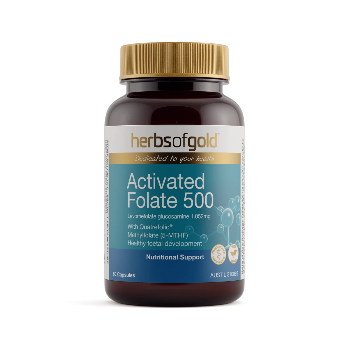 Herbs of Gold - Activated Folate 500 – Essential Supps Marrickville